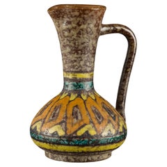 Vintage Bitossi Studio Pottery Lava Glaze Vase Pitcher Italy 1960s