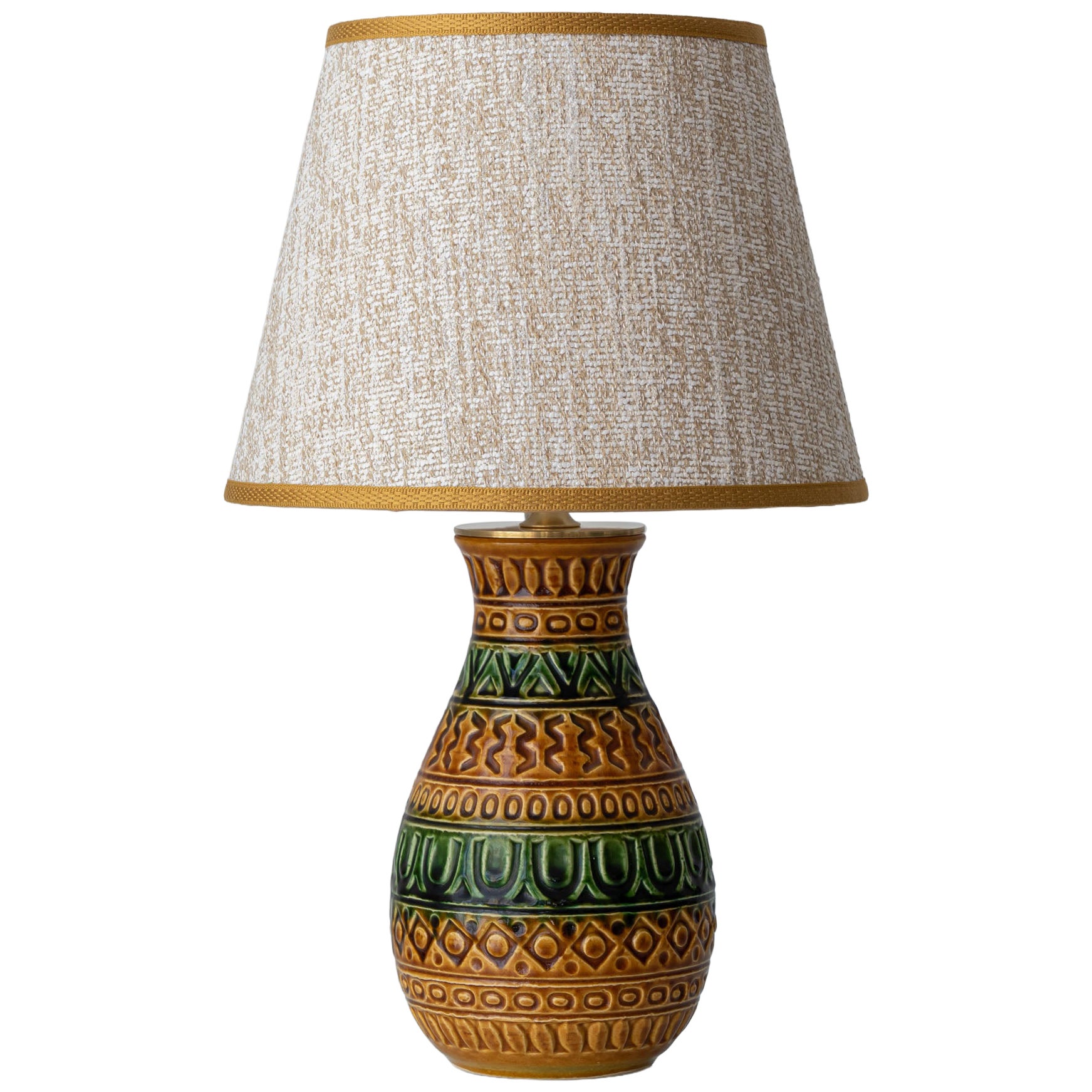 1960s-70s Bitossi-Style Ceramic Table Lamp by Bay Keramik For Sale