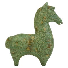 Bitossi Style Glazed Ceramic Trojan Horse - Canada - Mid 20th Century