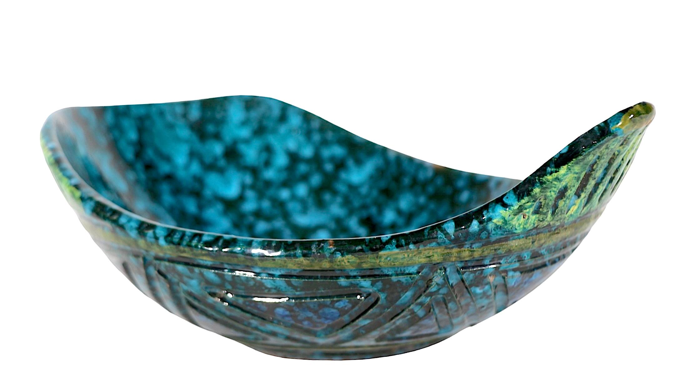 Bitossi Style Italian Pottery Bowl c 1950/60's 2