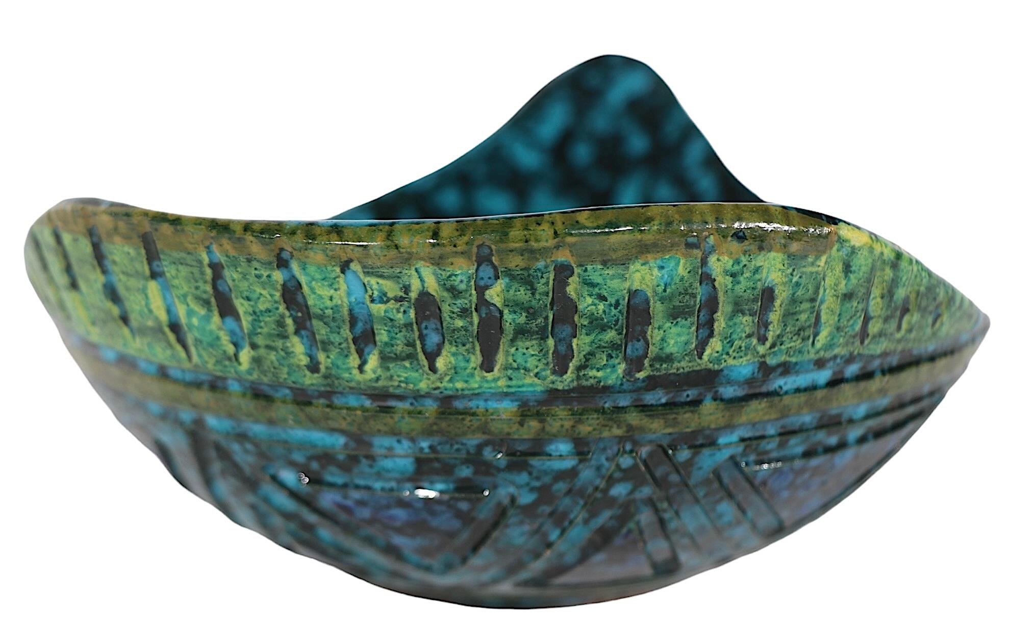 Bitossi Style Italian Pottery Bowl c 1950/60's 4
