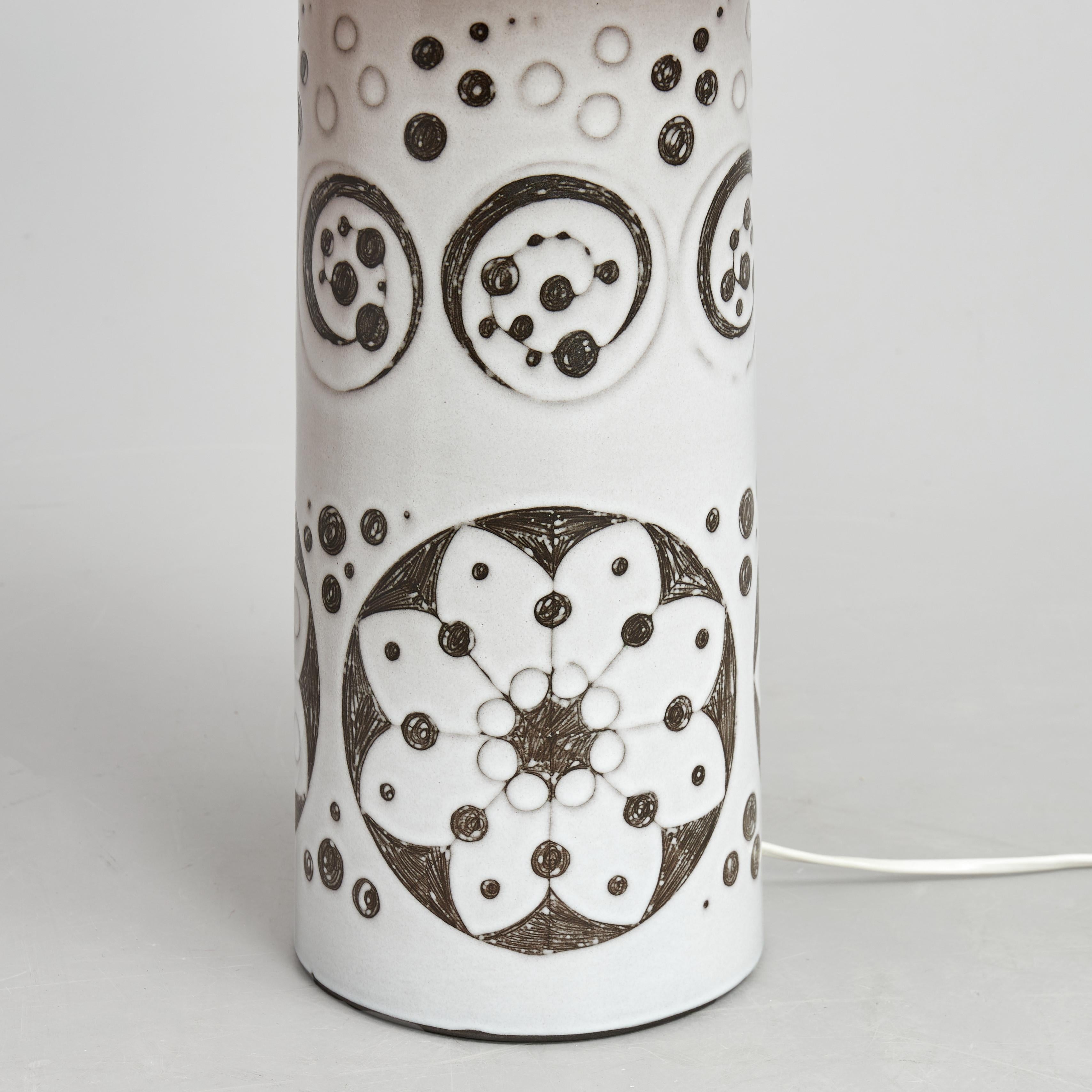 Mid-Century Modern Bitossi style lamps, ceramic signed 