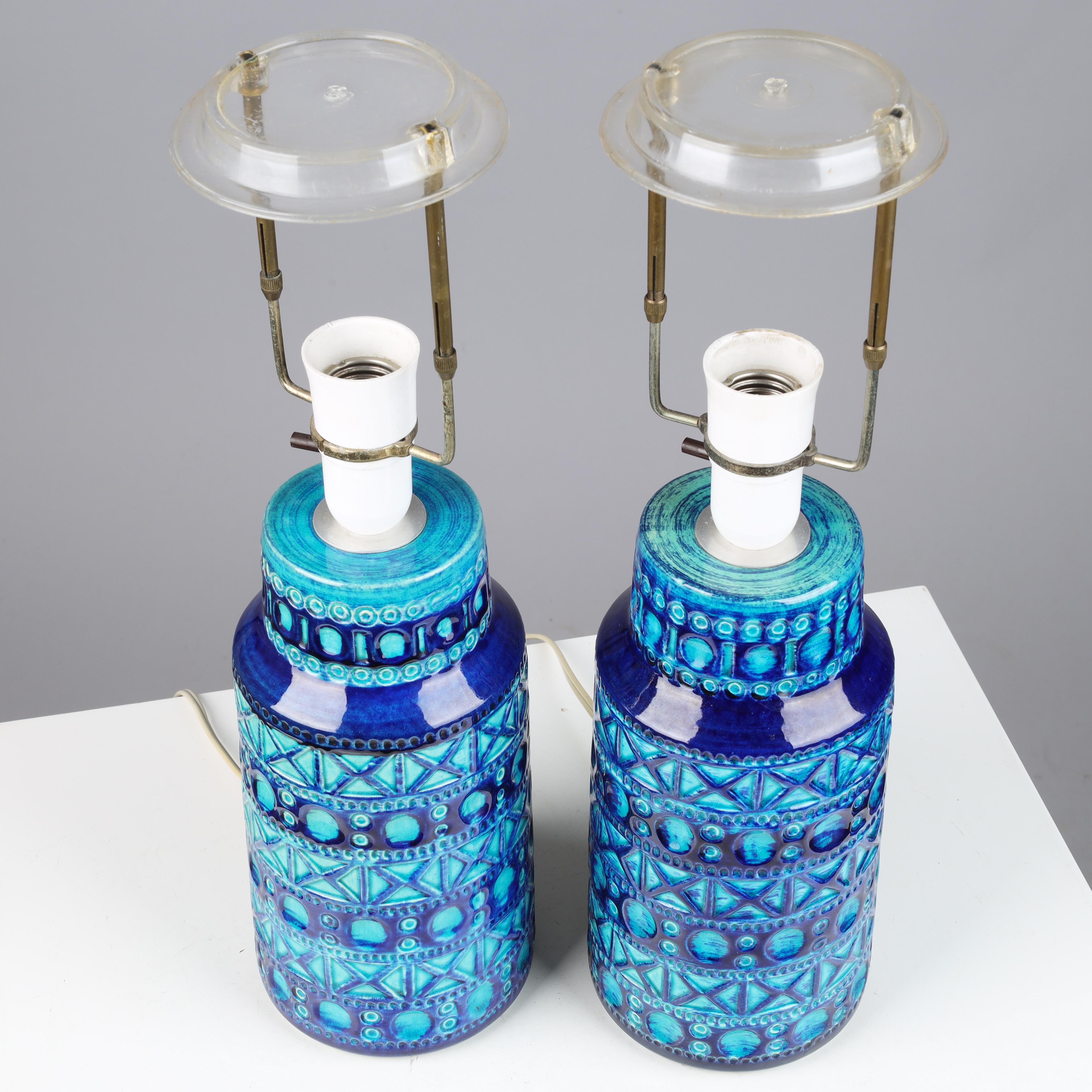 Bitossi Style table lamps a pair Marked LYSKÆR Denmark 1960s In Good Condition For Sale In Paris, FR