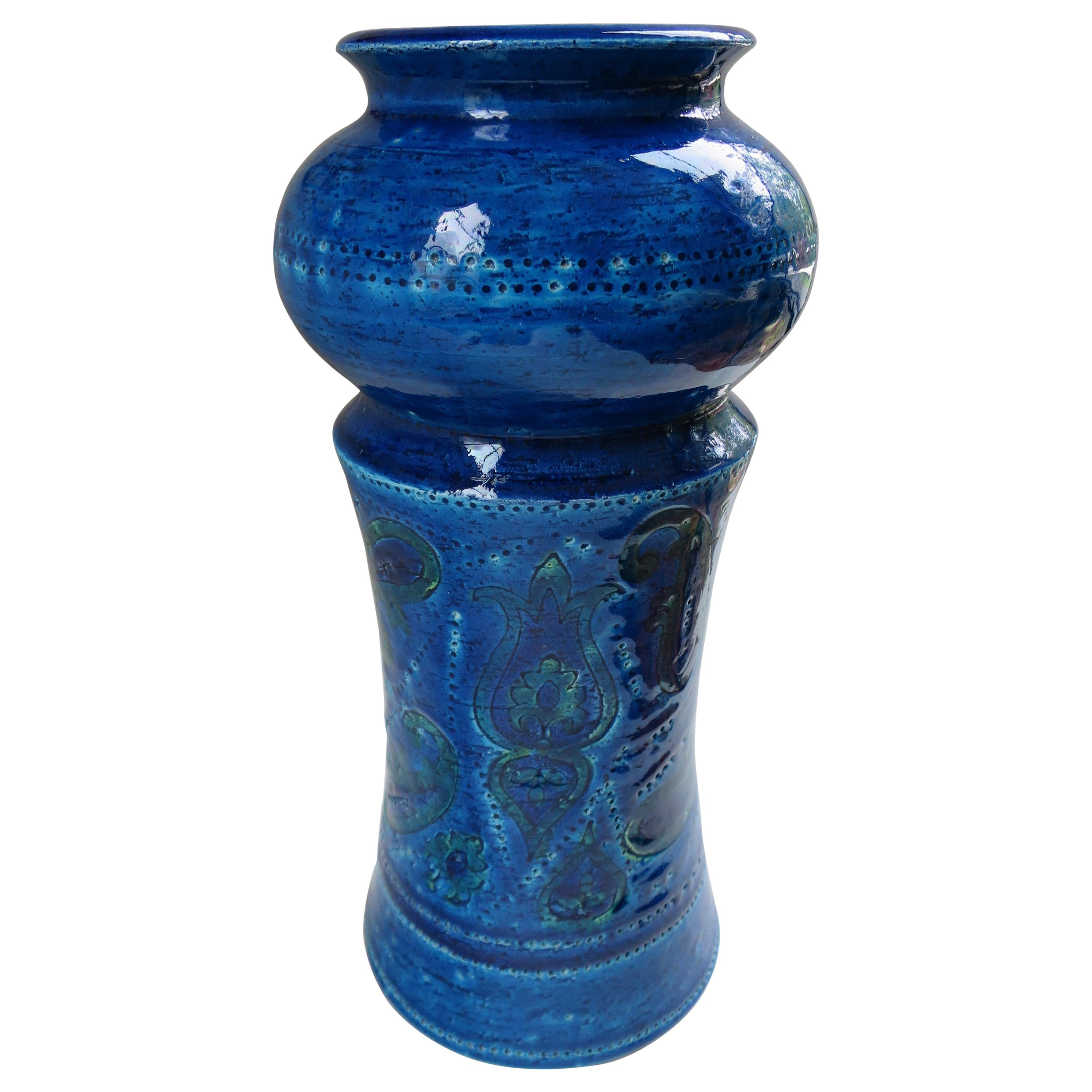 Bitossi Turquoise Vase For Sale