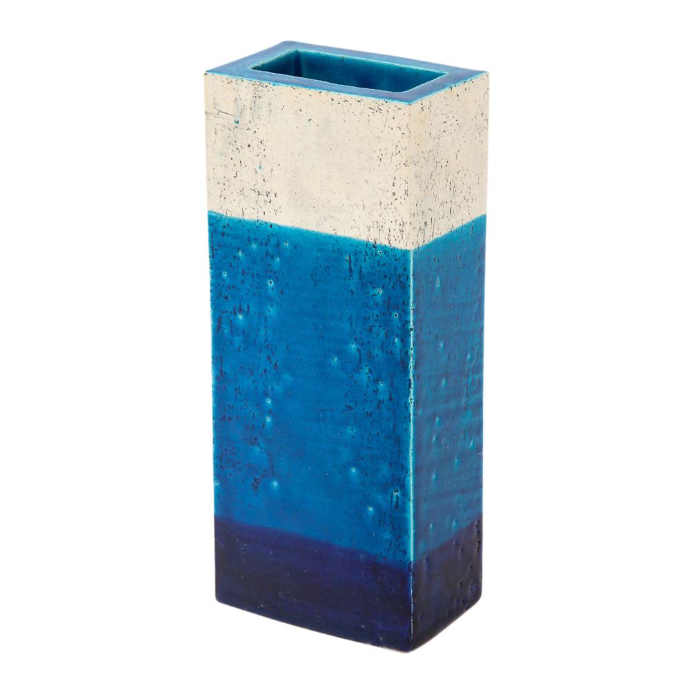 Bitossi Vase, Ceramic, Blue, White, Signed For Sale 3