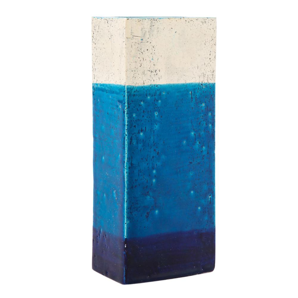 Bitossi Vase, Ceramic, Blue, White, Signed For Sale 1