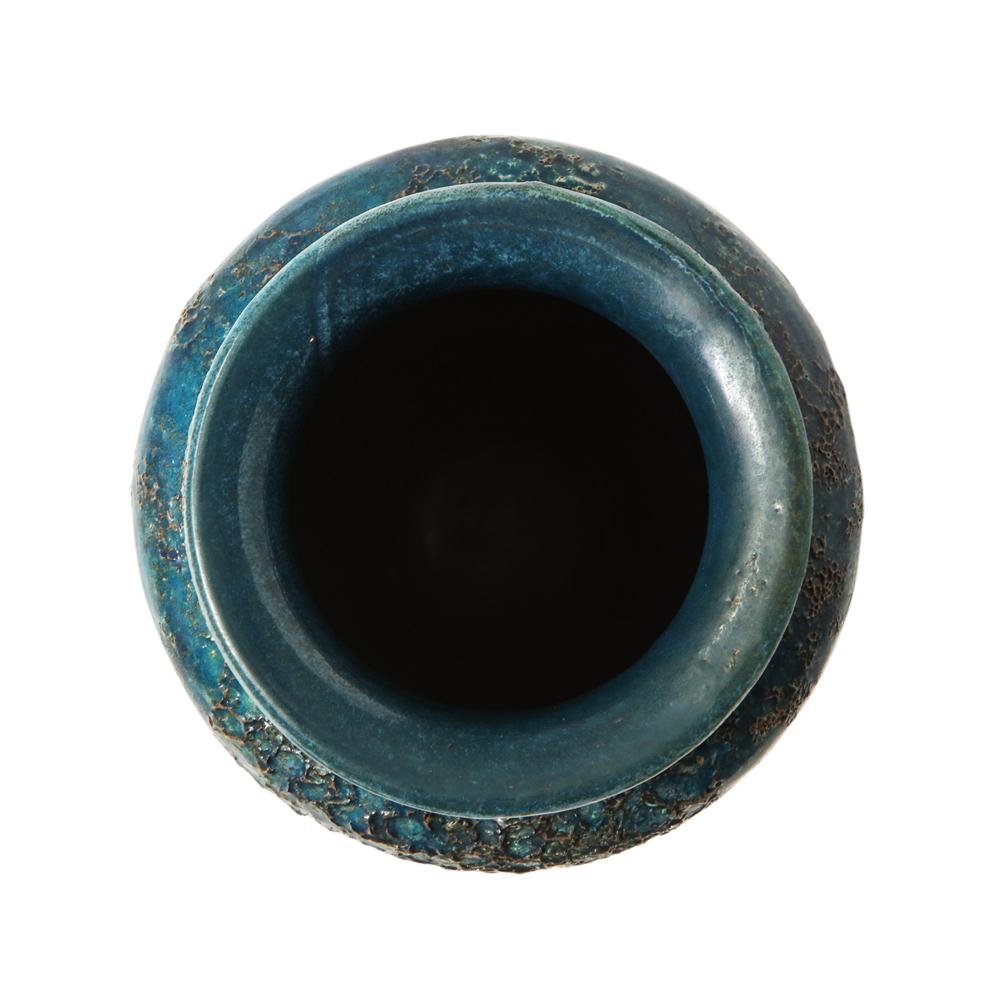 Rosenthal Netter Bitossi Vase, Ceramic, Blue Gold, Cinese, Signed 2