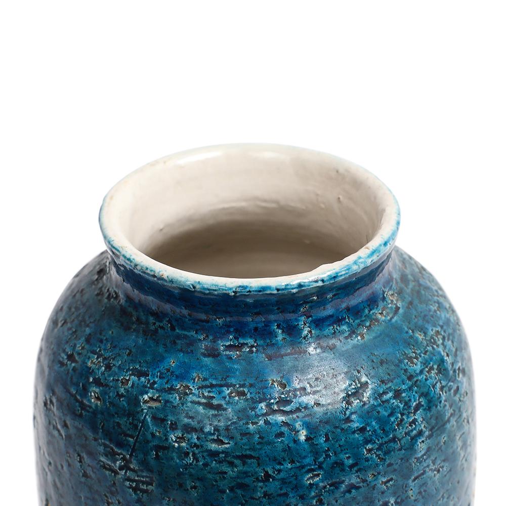 Bitossi-Vase, Keramik, Blau, Gold, Geometrisch, signiert im Angebot 5