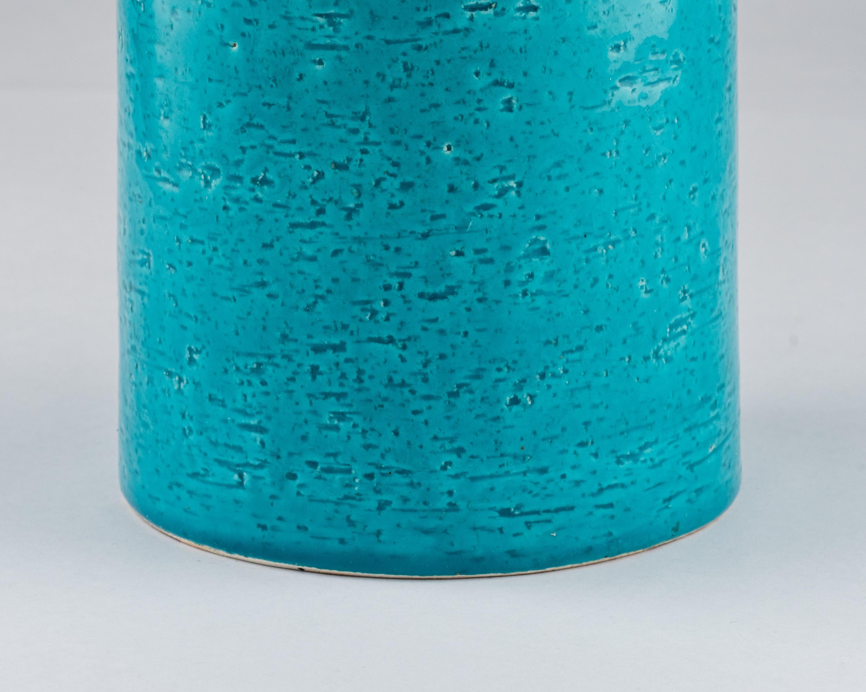 Mid-20th Century Bitossi Vase, Ceramic, Blue, Gray, Pink For Sale