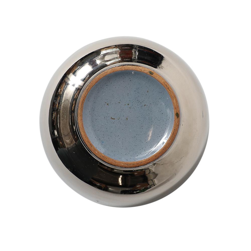 Vaso Bitossi, Ceramica, Argento platino metallico in vendita 12