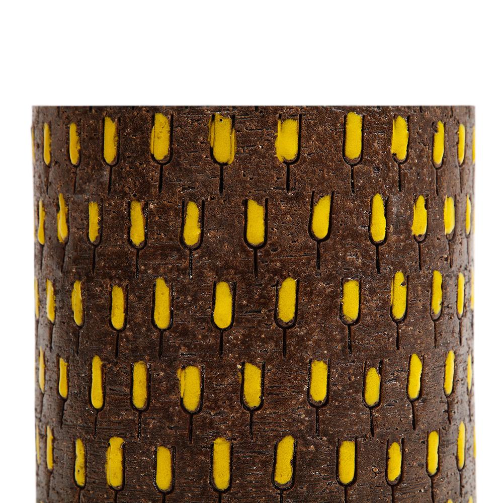 Bitossi-Vase, Keramik, gelb, braun, signiert im Angebot 8