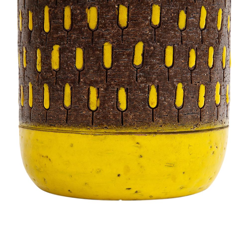 Bitossi-Vase, Keramik, gelb, braun, signiert im Angebot 9