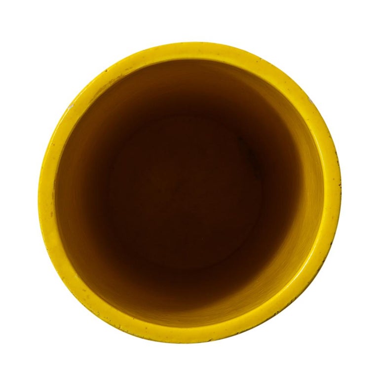 Bitossi for Rosenthal Netter Vase, Ceramic, Yellow, Orange, Discs, Signed For Sale 5
