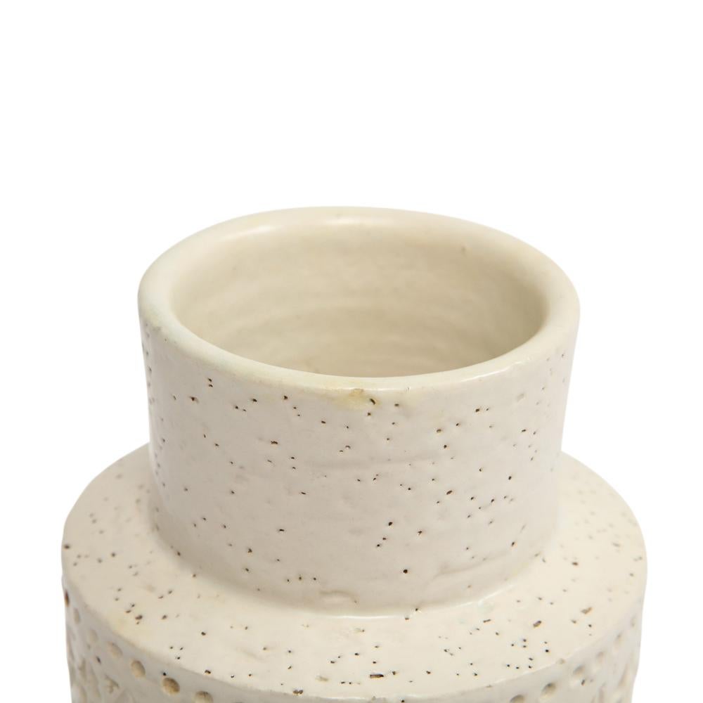 Bitossi Vase, Ceramic, Yellow, White, Geometric 2