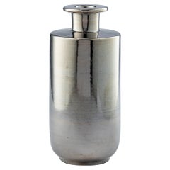Bitossi Vase, Metallic Silver, Chrome