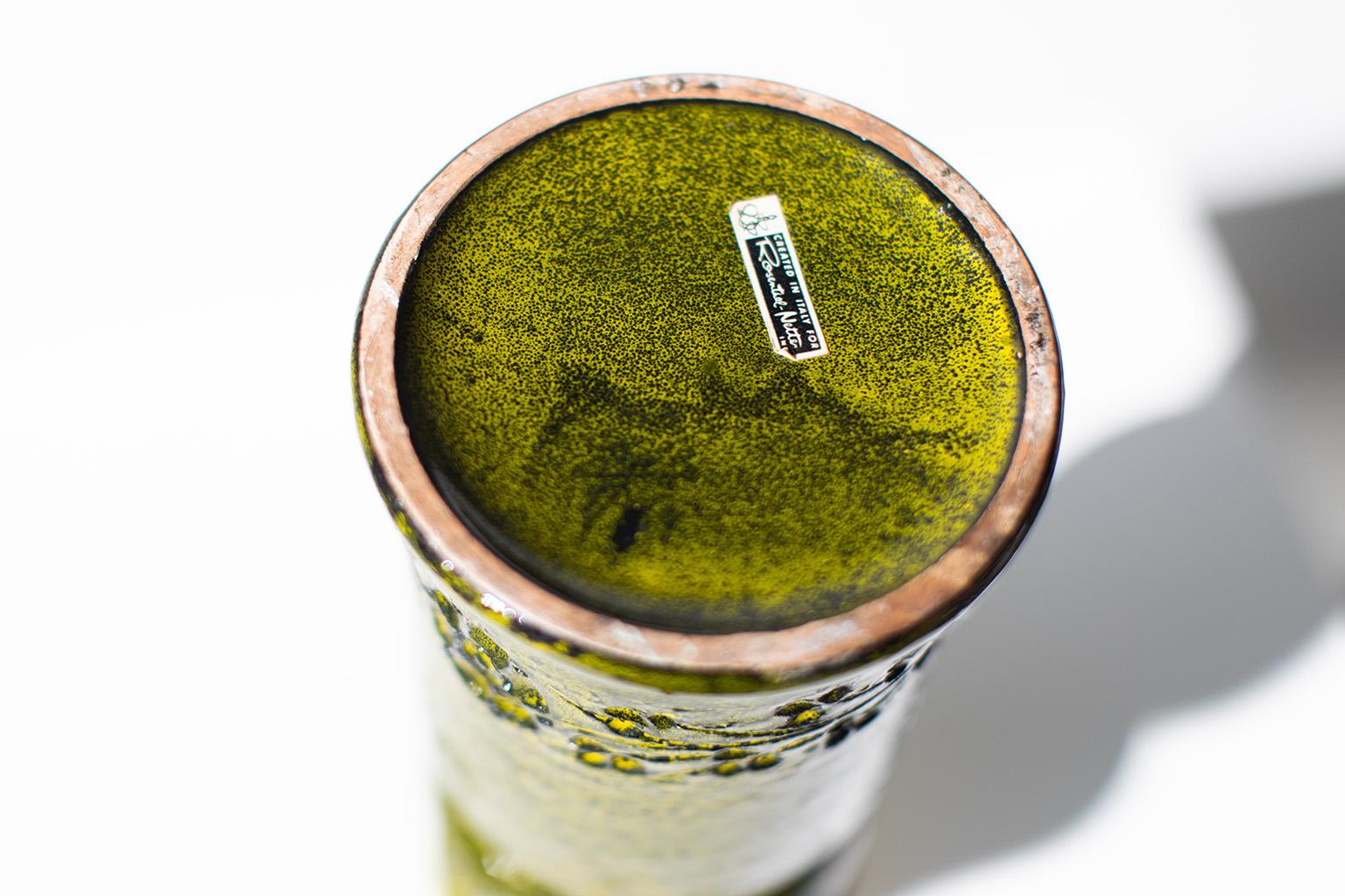 Bitossi-Vase in Gelb und Grün für Rosenthal Netter (Italienisch) im Angebot