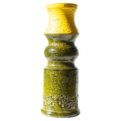 Retro Bitossi Vase Yellow and Green for Rosenthal Netter