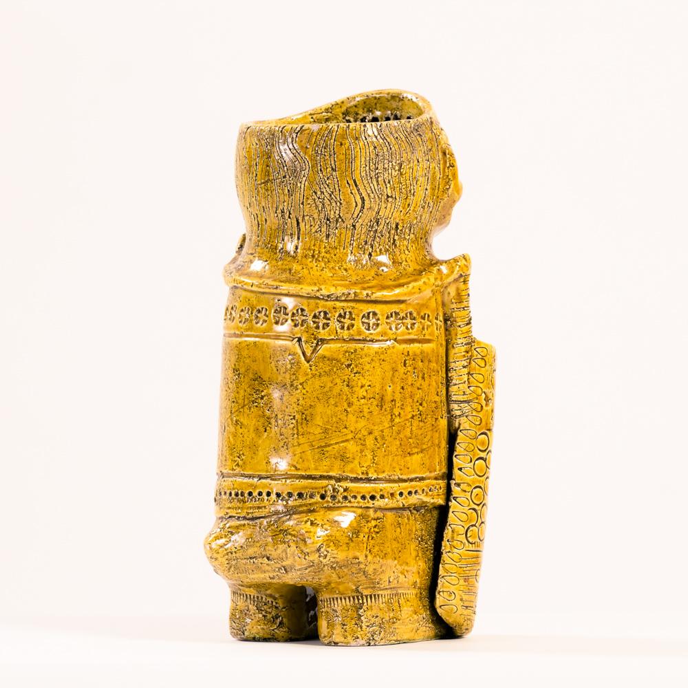Bitossi yellow vase sculpture, 1970s 10