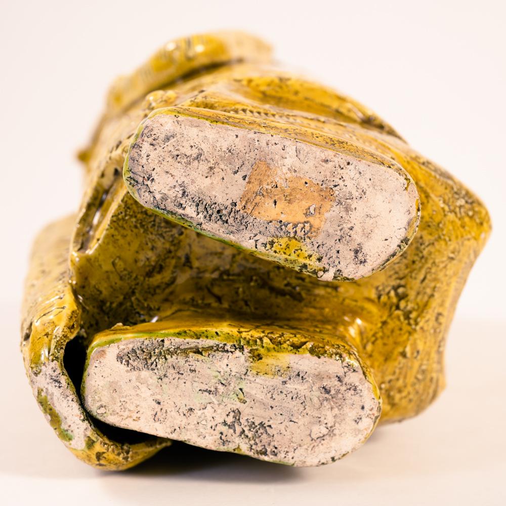 Bitossi yellow vase sculpture, 1970s 12