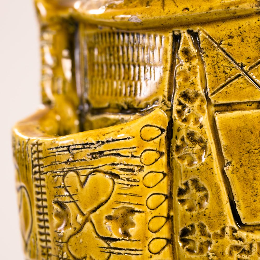 Bitossi yellow vase sculpture, 1970s 3