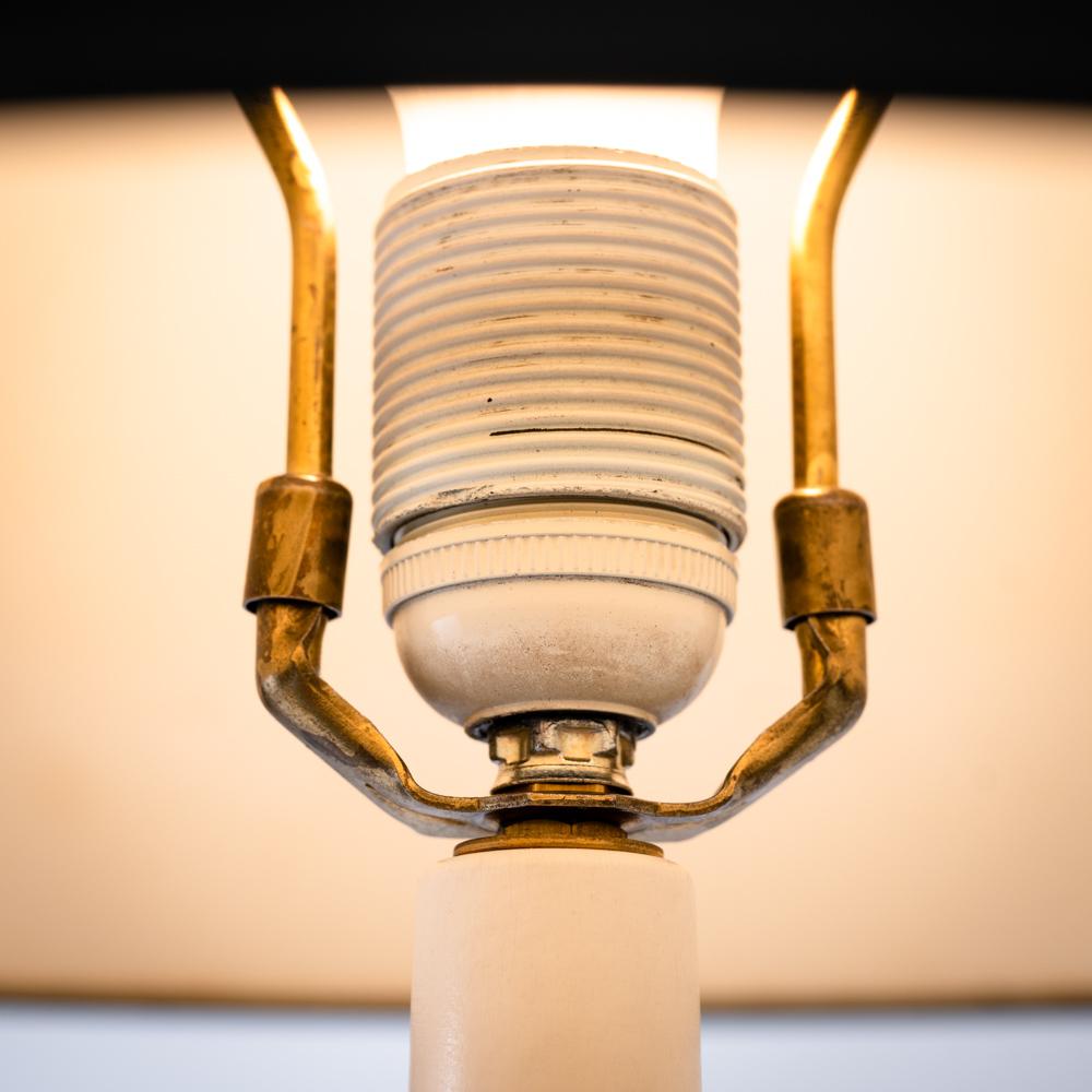 Lampada da tavolo grande in ceramica intagliata bianca di Bitossi Aldo Londi, Italia, anni '70 in vendita 2