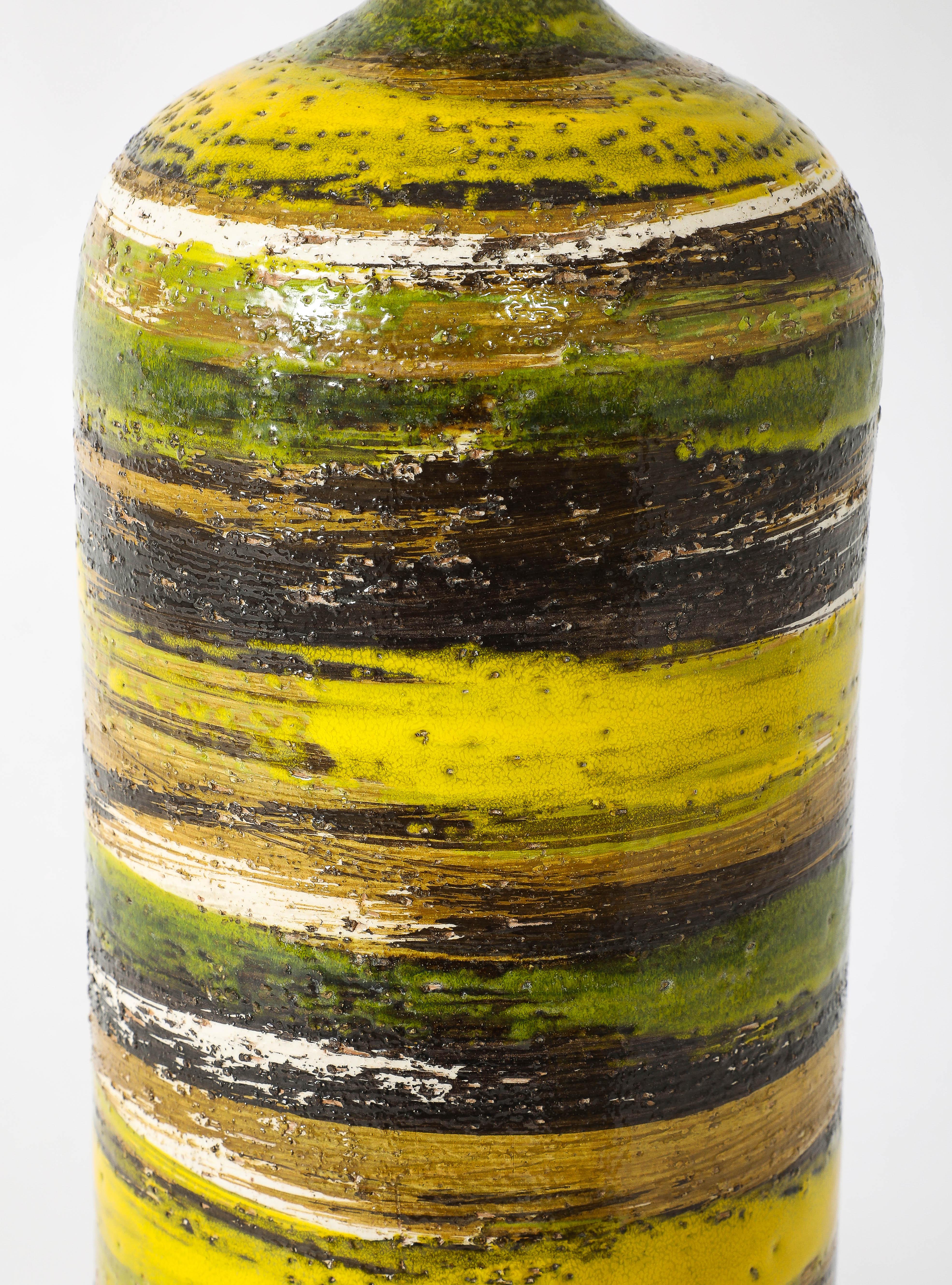 Bitossi Yellow Striped Lamps, Italy 1950's For Sale 8