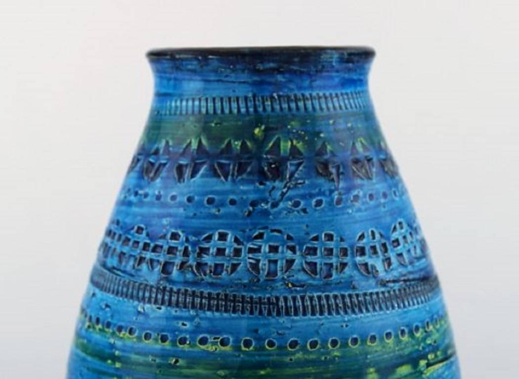Bitossi, Rimini Blue, Three Large Ceramic Vases, Designed by Aldo Londi 1