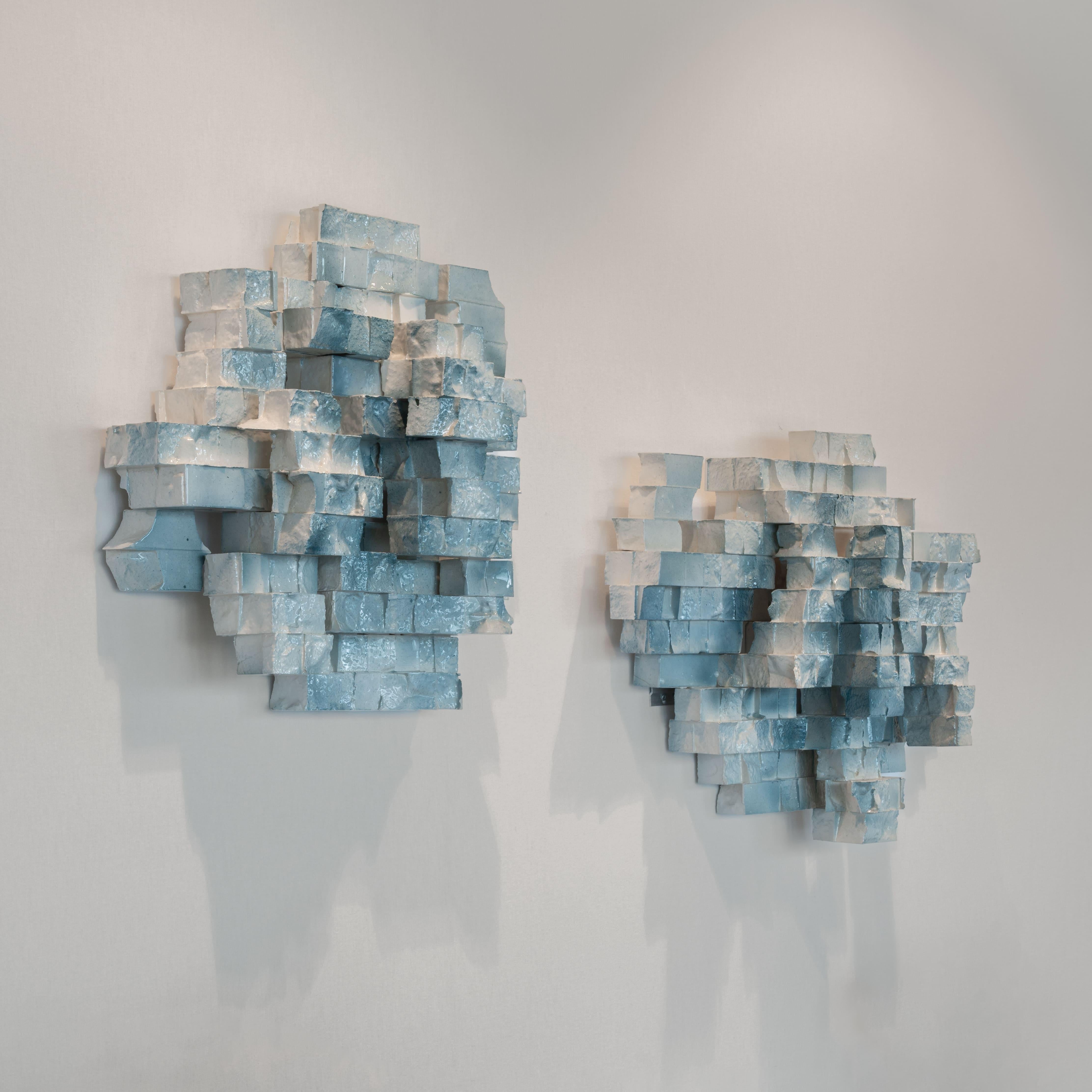 Ceramica BITSCAPE - 1 - Scultura da parete in ceramica sudcoreana contemporanea di Moon Seop Seo in vendita