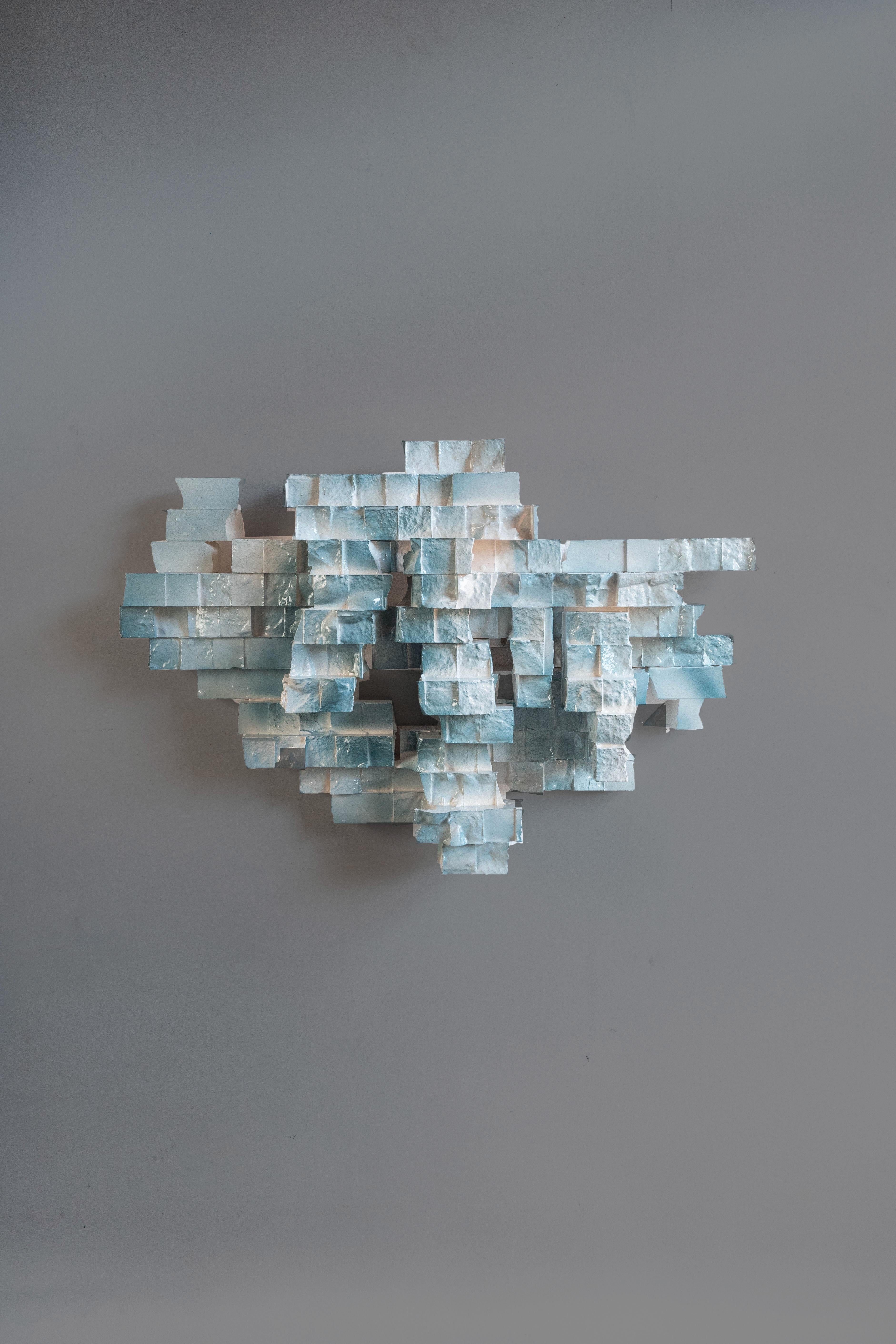 Post-Modern BITSCAPE - 2 - Contemporary South Korean Ceramic Wall Sculpture by Moon Seop Seo For Sale