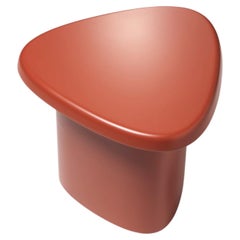 Tavolino in legno laccato terracotta Bitt