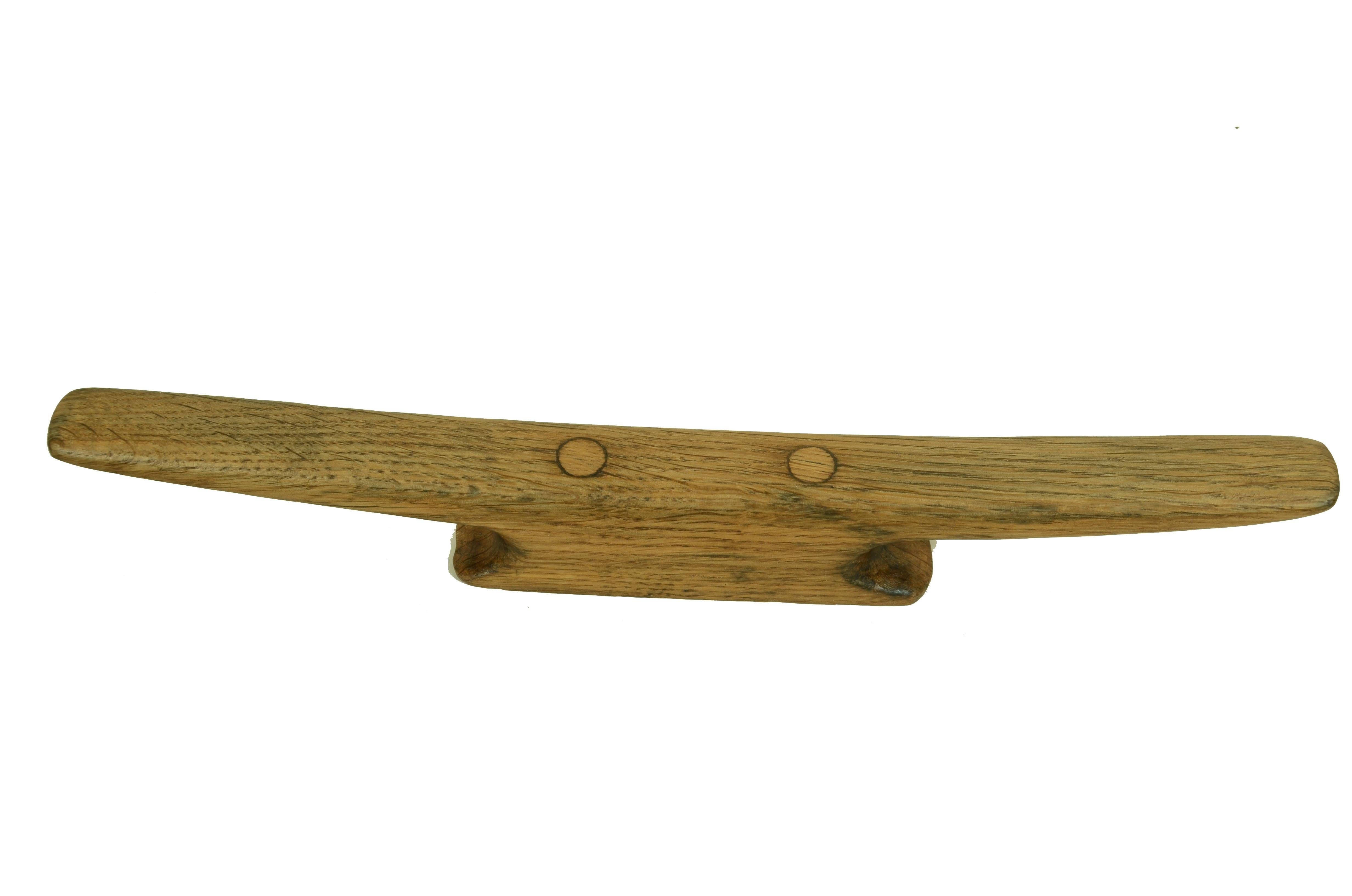 20th Century Early 20th century wooden bollard in the shape of pi used to stop a line For Sale