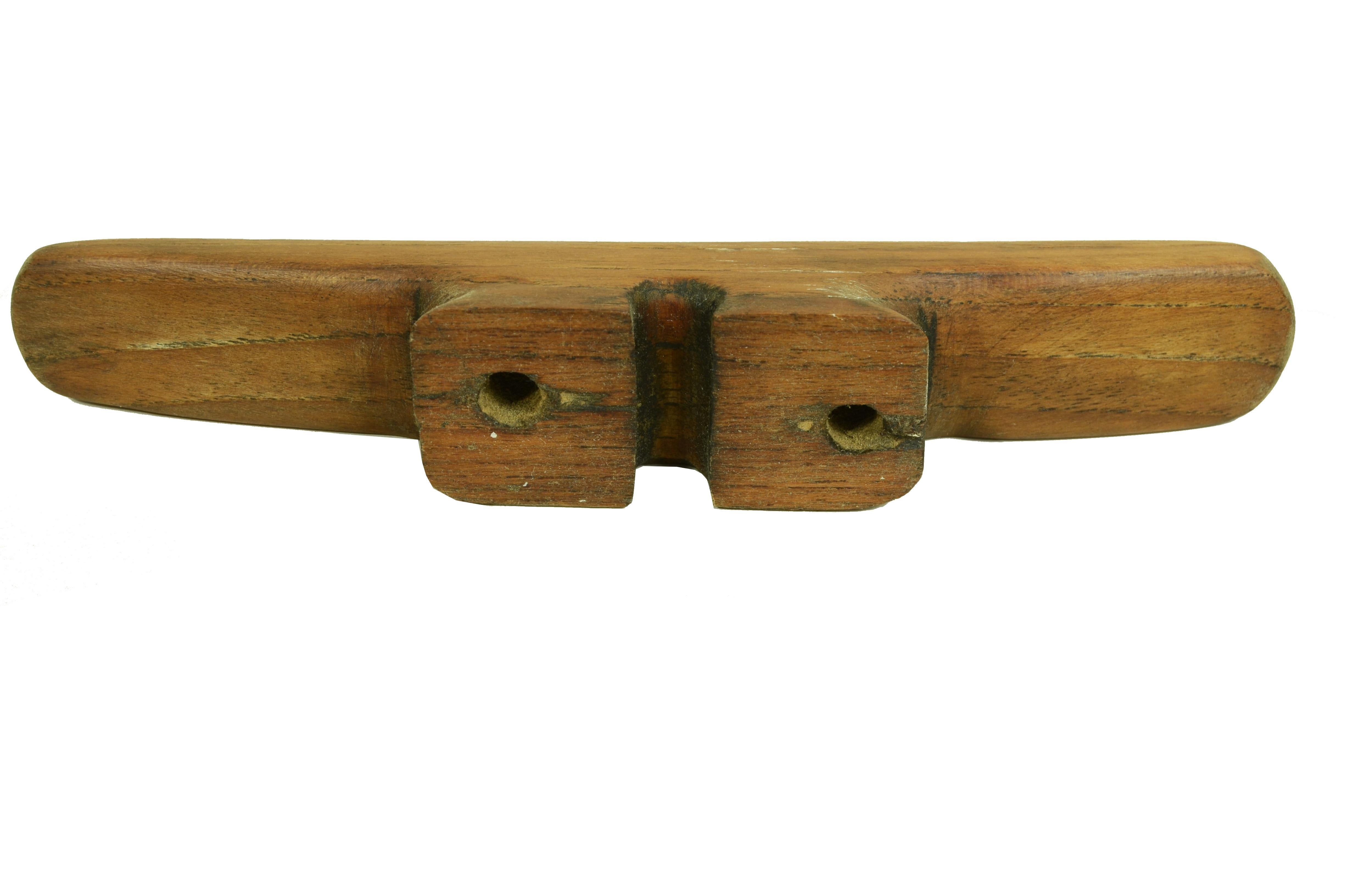 20th Century Early 20th century mahogany bollard with a pi shape used to stop a line For Sale