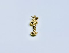 Bitten Apple Pendant 'Who bit my apple?', Sterling Silver, 18 Karat Gold-Plated