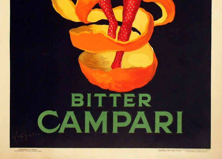 BITTER CAMPARI, 1921 Vintage Italian Alcohol Advertising Poster ...