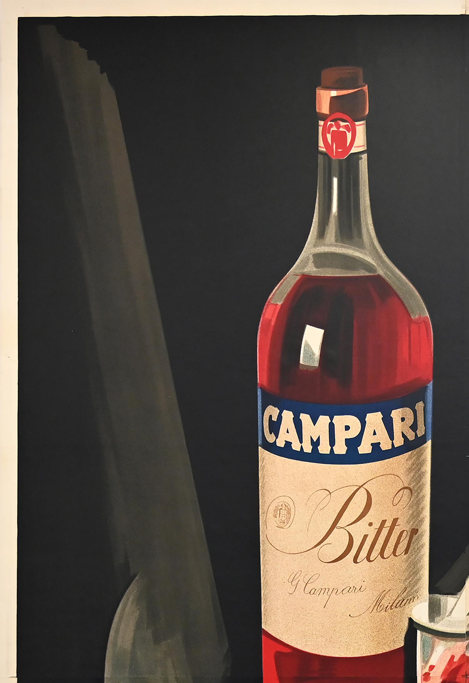 BITTER CAMPARI, 1926, affiche publicitaire italienne vintage en alcohol, Nizzoli Excellent état - En vente à Bath, Somerset