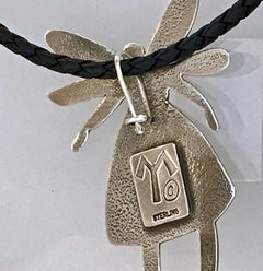Bitter Water Girl by Melanie Yazzie, cast silver pendant enhancer fairy Navajo