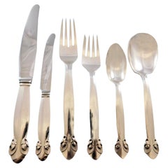 Bittersweet by Georg Jensen Sterling Silver Flatware Set 12 Dinner Service 77 Pc