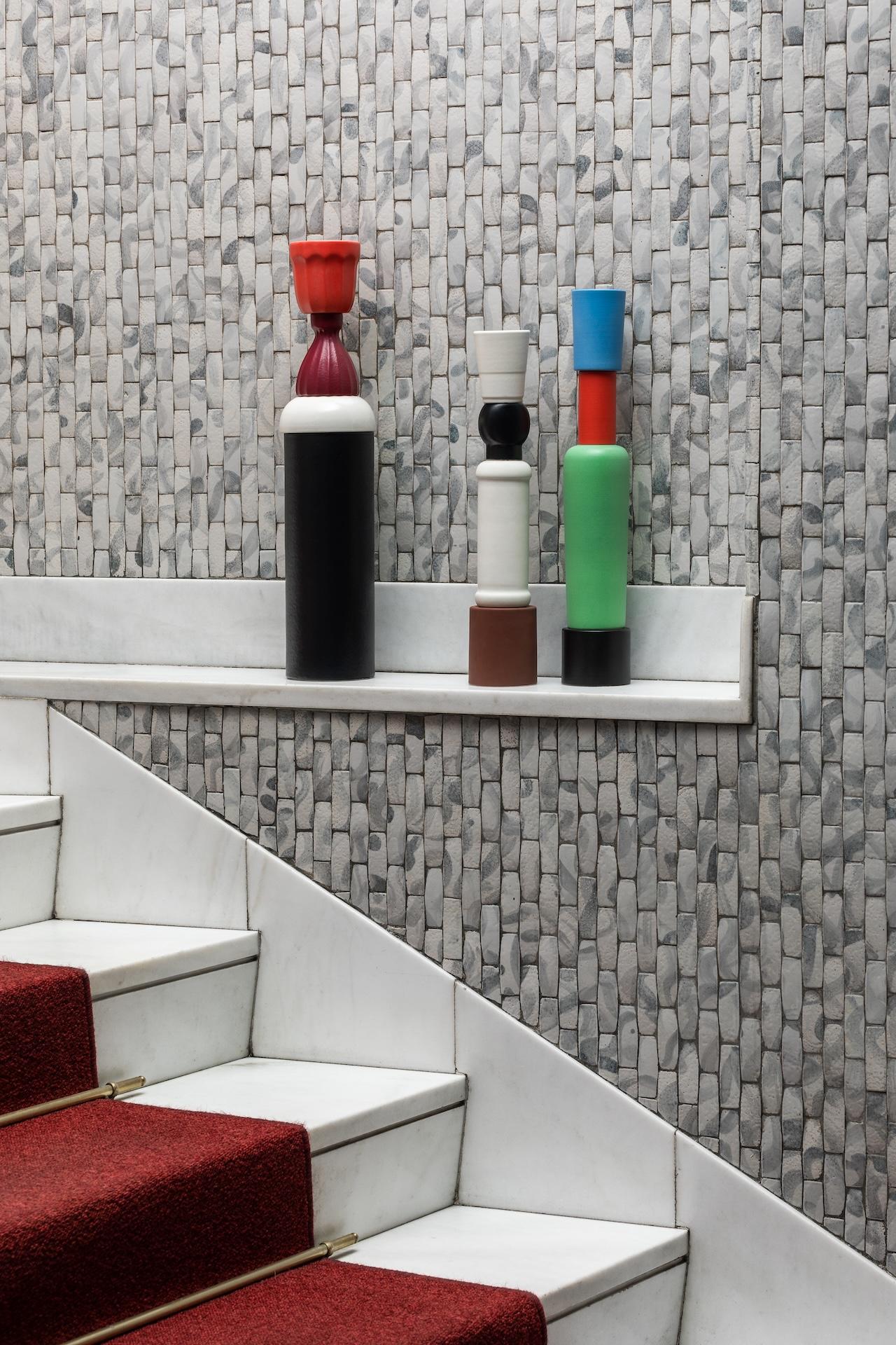 Bittosi  Azzurro Opaco Vaso de Nathalie du Pasquier Cerámico en venta