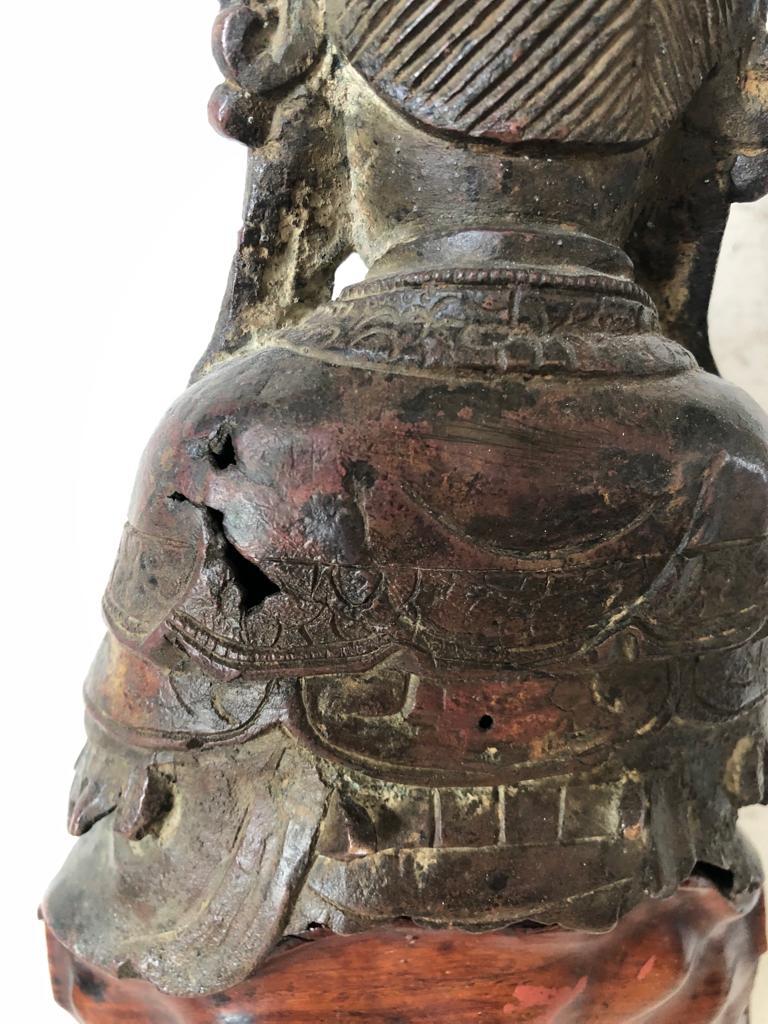 Bixia Yuanjun Figure of Bronze Dated Ming Dynasty, 1368-1644 For Sale 5