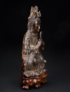 Bixia Yuanjun Figure of Bronze Dated Ming Dynasty, 1368-1644