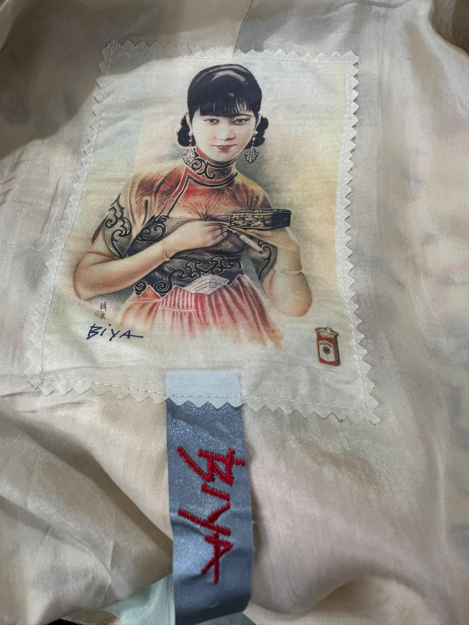 Biya Heavily Embroidered Off White Silk Coat 11