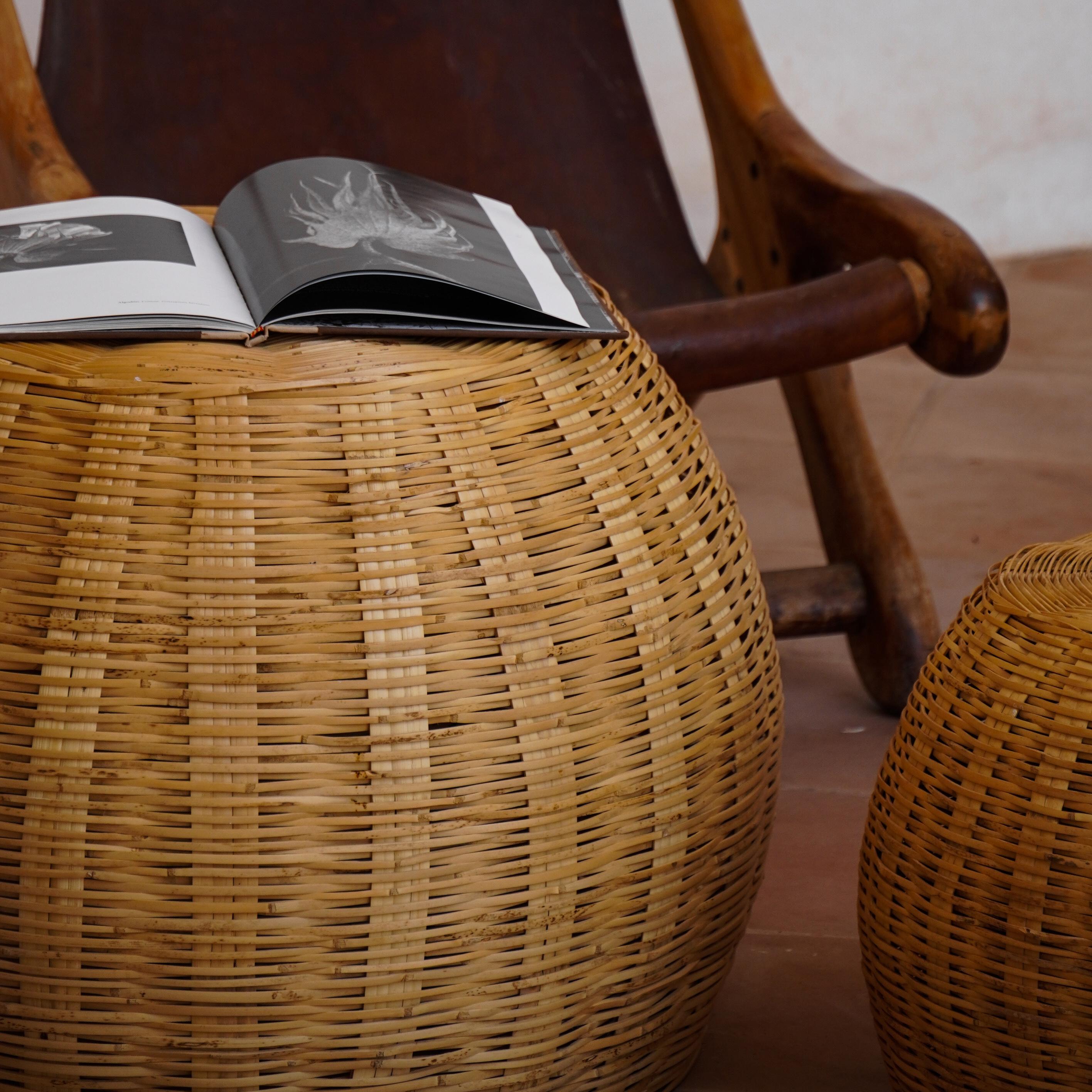 Bamboo Biznaga Carrizo Stool For Sale