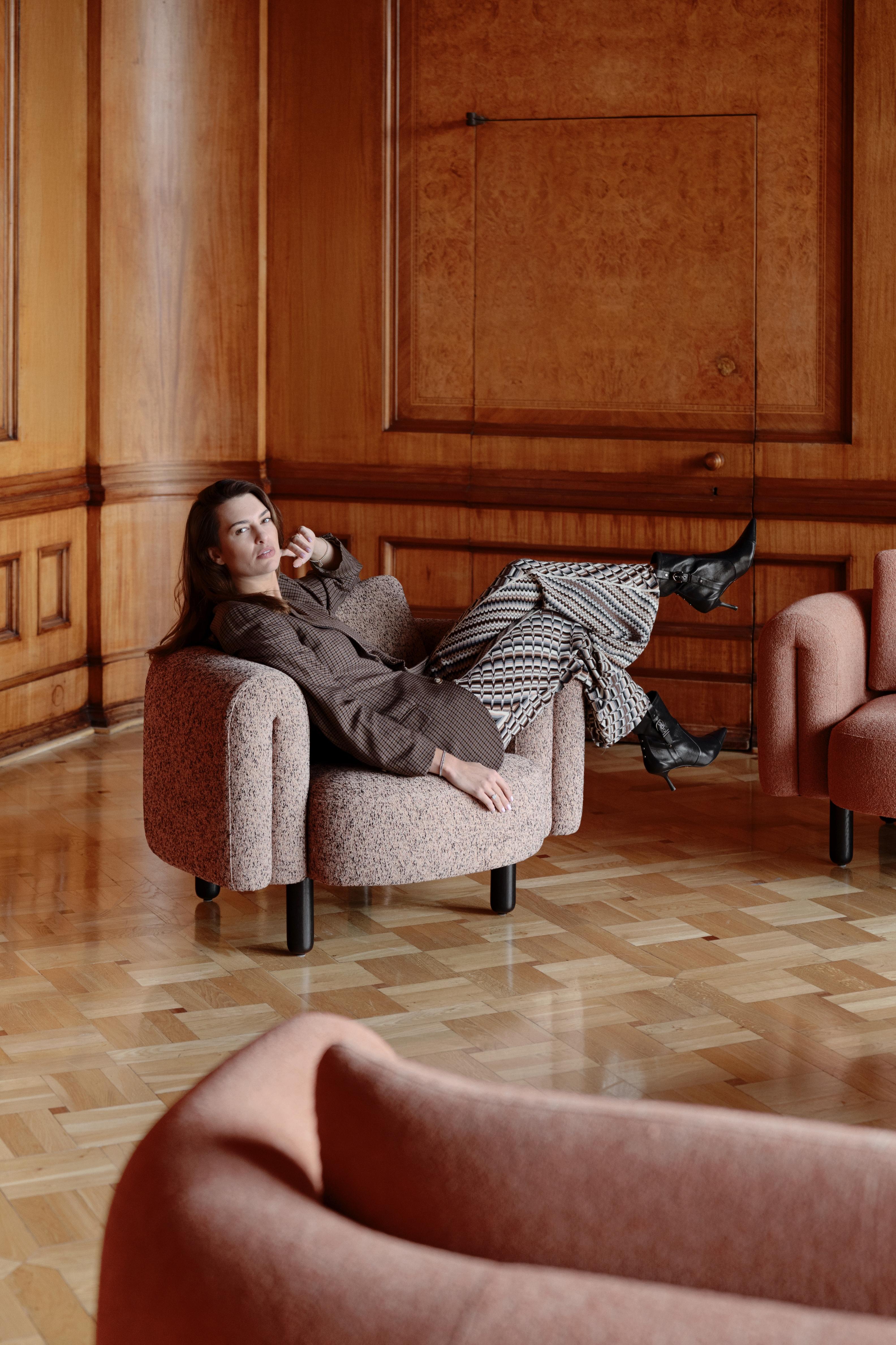 Mousse BIZZARTO BOFII sofa with upholstered base en vente