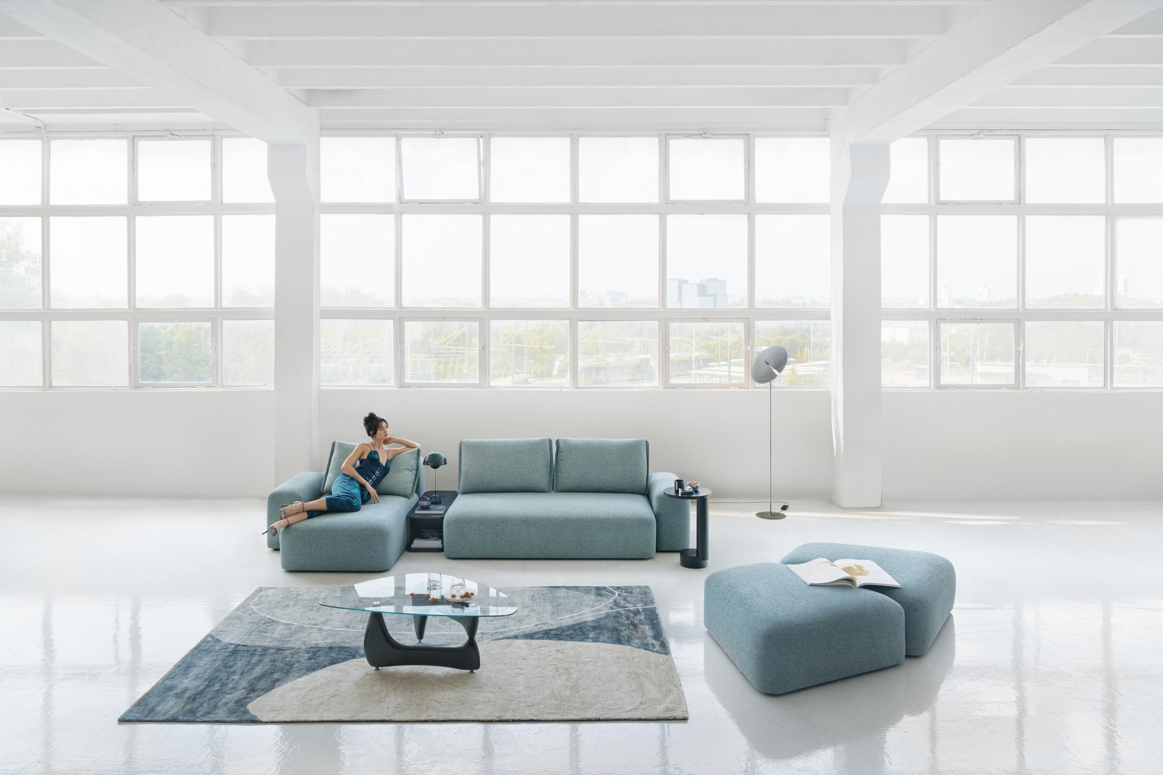Fabric BIZZARTO DUNE modular sofa with back to back seating For Sale