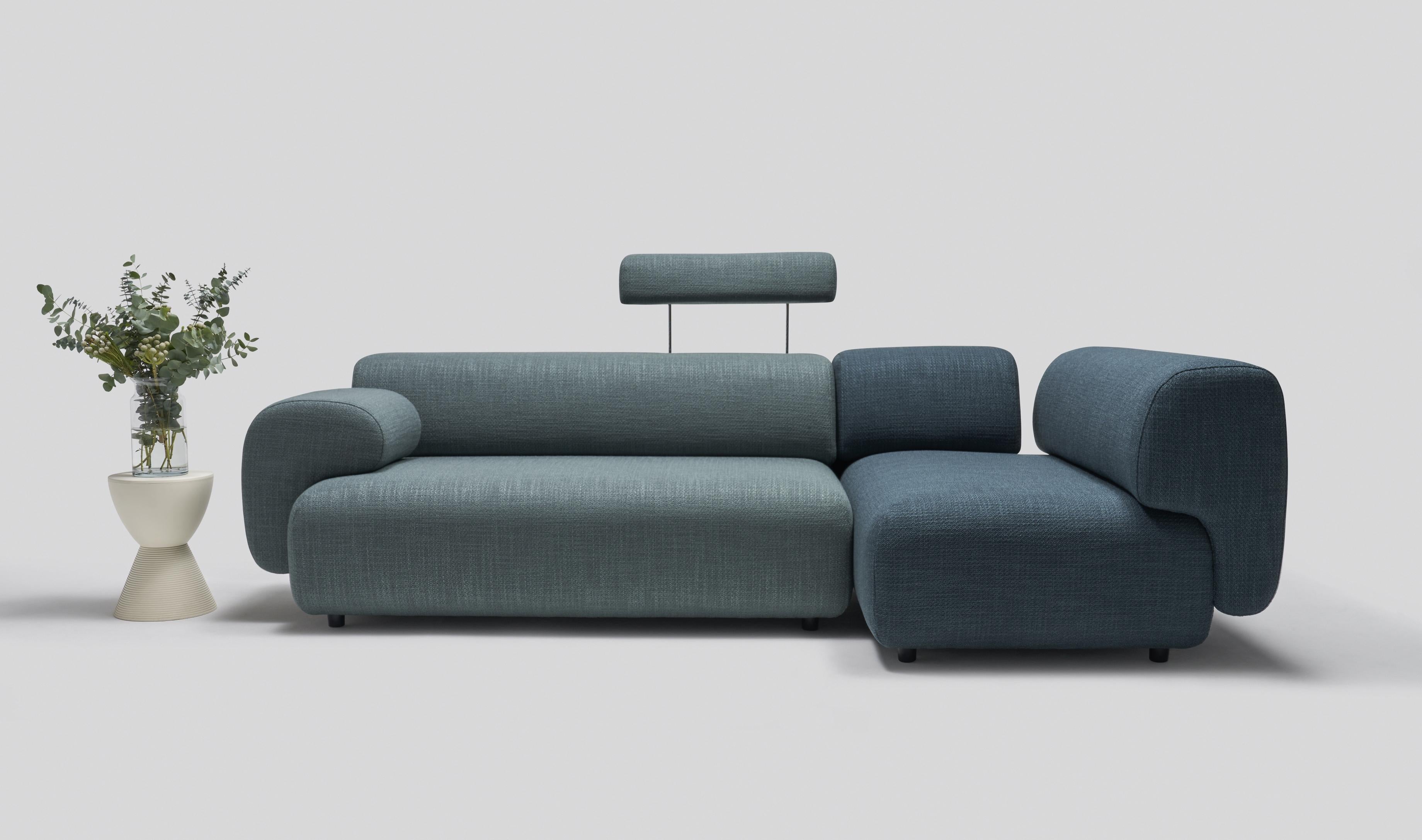 Tissu BIZZARTO MIST modular sofa with additonal storage en vente