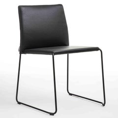 Bizzy Black Leather Chair