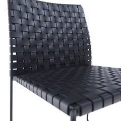 Chaise tissée noire Bizzy