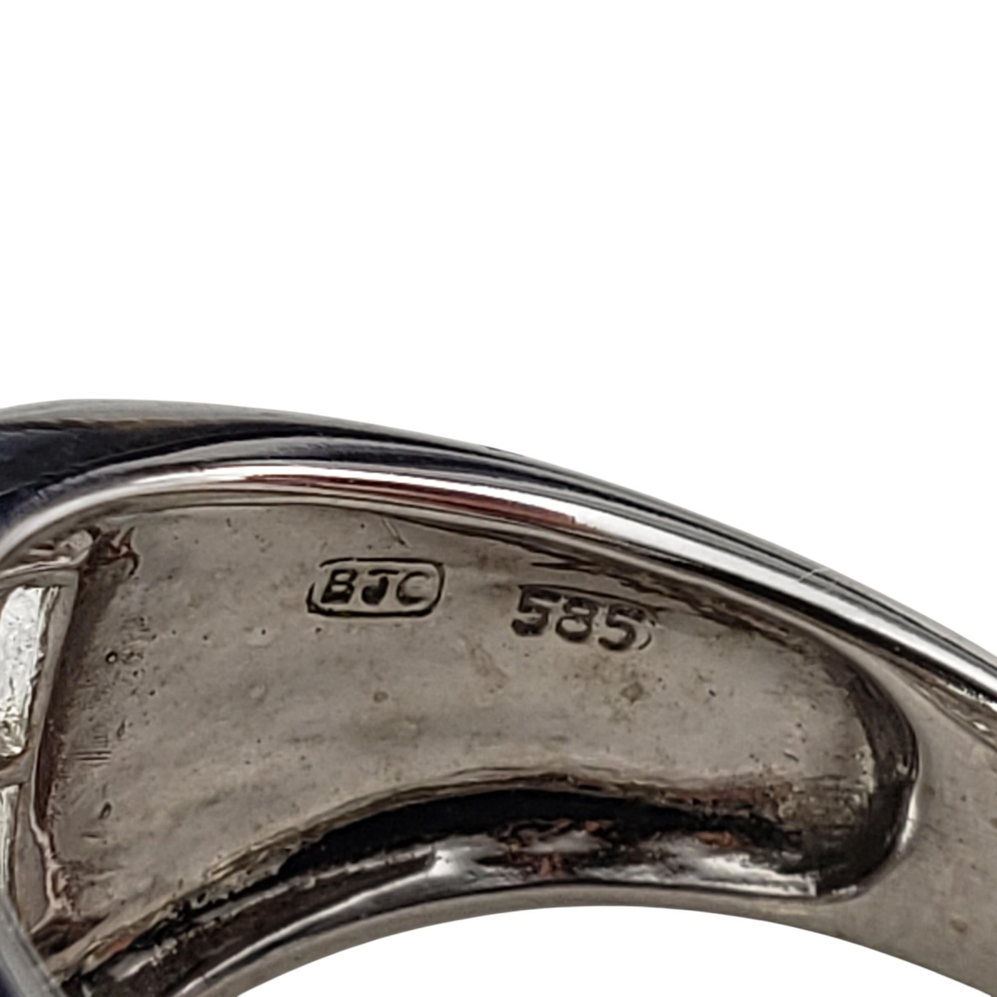 Women's BJC 14 Karat White Gold and Diamond Band Ring Size 7.25 #20621 For Sale