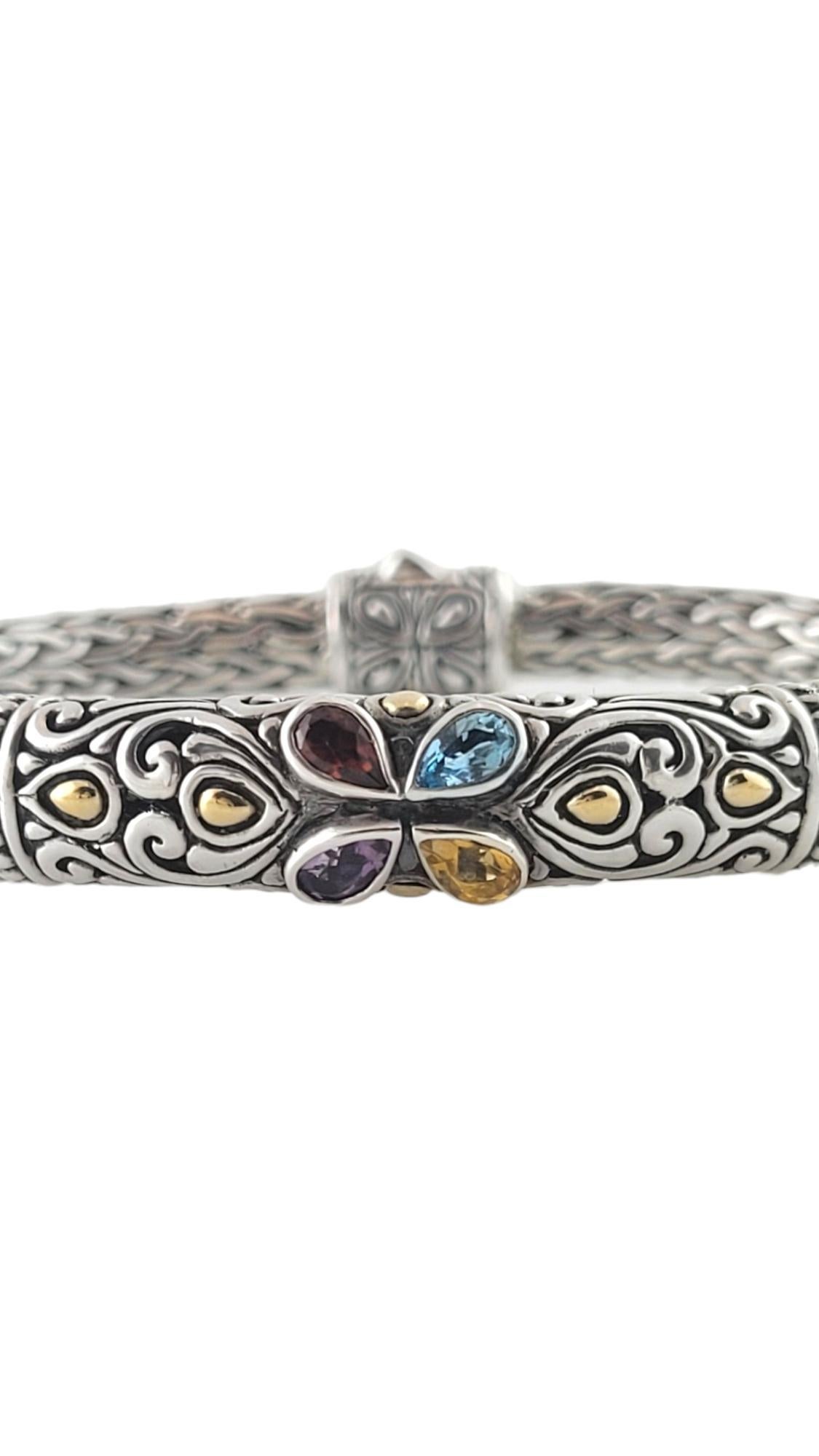 BJC Samuel Benham 18K Yellow Gold & Sterling Silver Multi Gemstone Bracelet

This stunning bracelet by BJC Samuel Benham was meticulously crafted from sterling silver and decorated with 18K yellow gold and 4 multicolored gemstones!

Size: