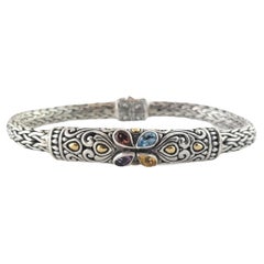 BJC Samuel Benham 18K Gelbgold/Sterling Silber Multi Edelstein-Armband #17907